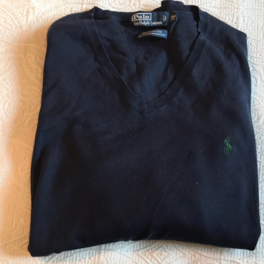 Polo Ralph Lauren 100% Pima Cotton V-Neck Sweater